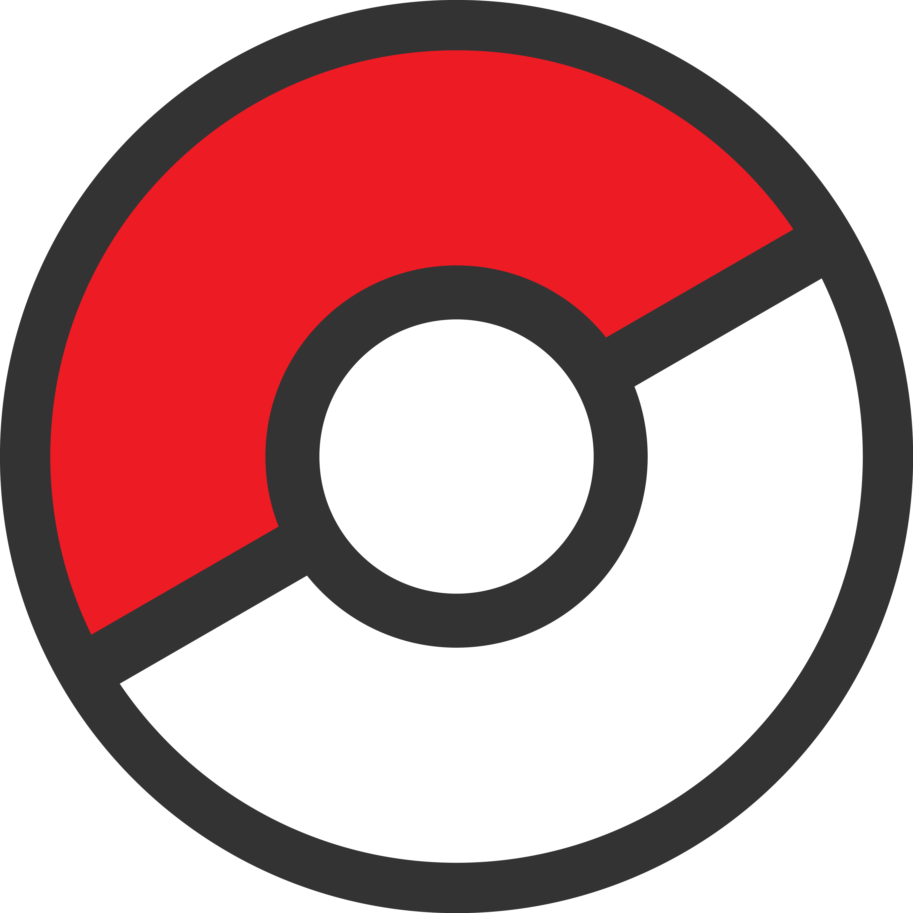 round red and white pokemon logo